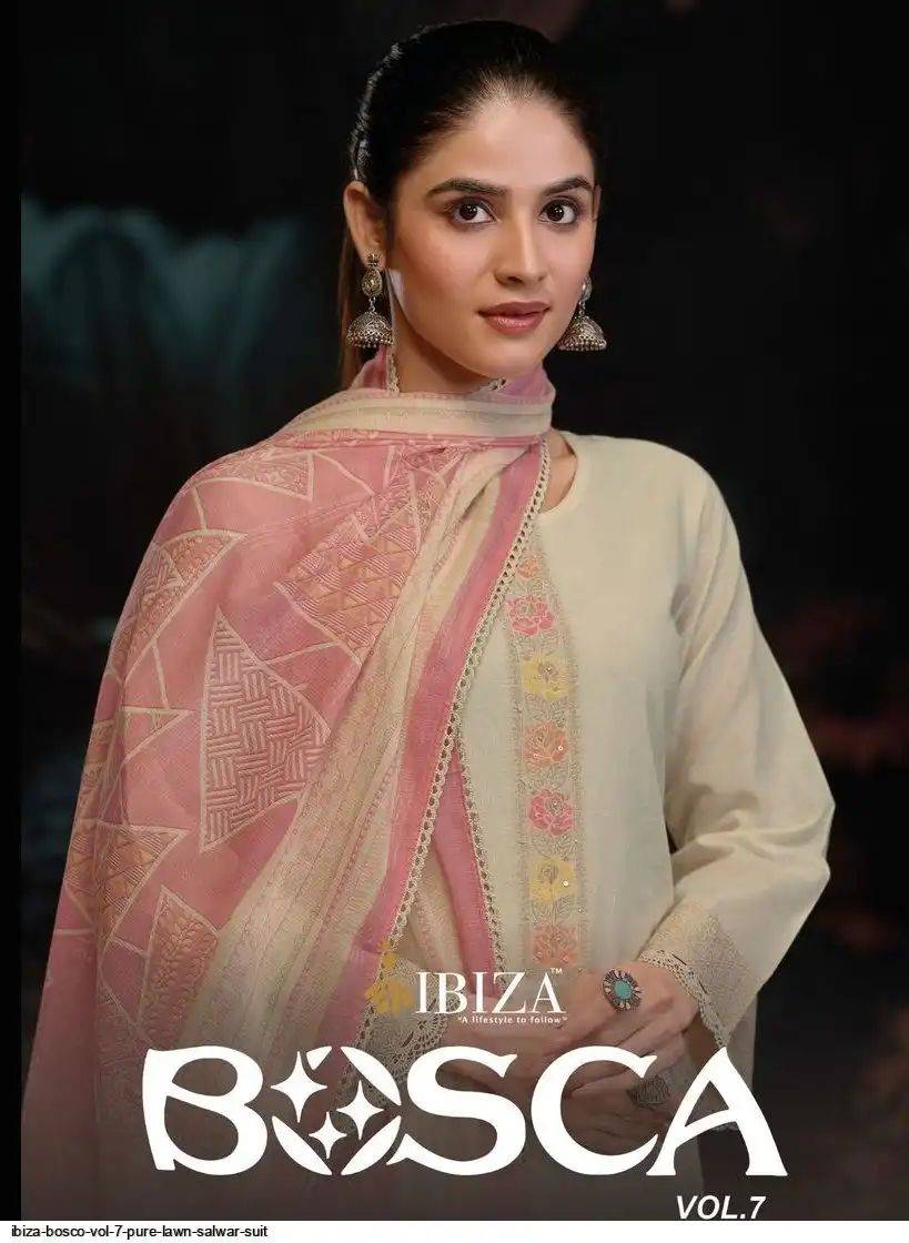Ibiza bosco vol 7 lawn cotton dress material in wholesale rate